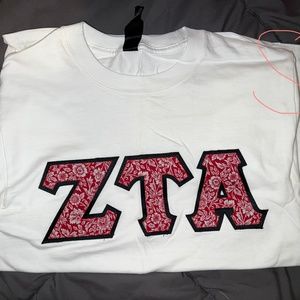 ZTA SHIRTS SEWN LETTERS